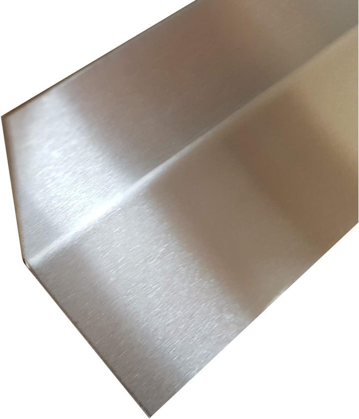 Edelstahl Winkel 45 x 45mm Schliff INNEN Edelstahl V2A K240 geschliffen 2000mm 08mm stark einseitig