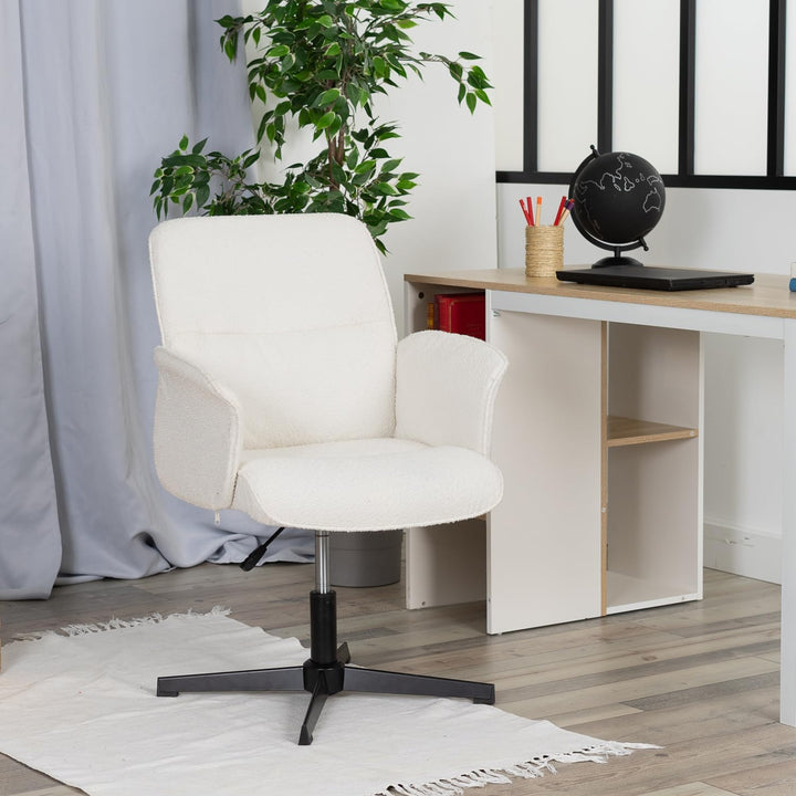 MEUBLE Cosy Bürostuhl Ergonomisch Schreibtischstuhl mit höhenverstellbar Armlehnen 360° Drehbar Schm