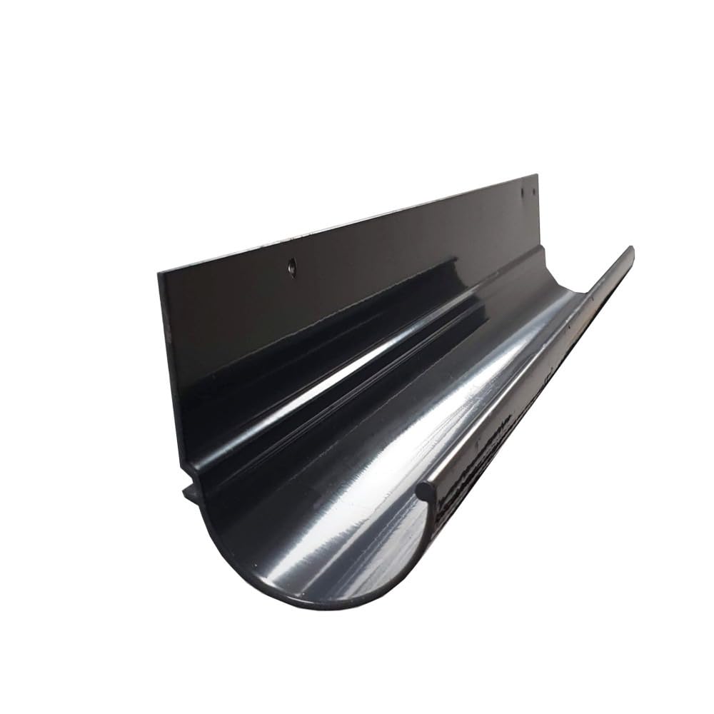 Renoplast R50 Dachrinne 200 cm Aluminium RAL 7024 Graphitgrau – Dachrinne Balkon Terrasse Entwässeru