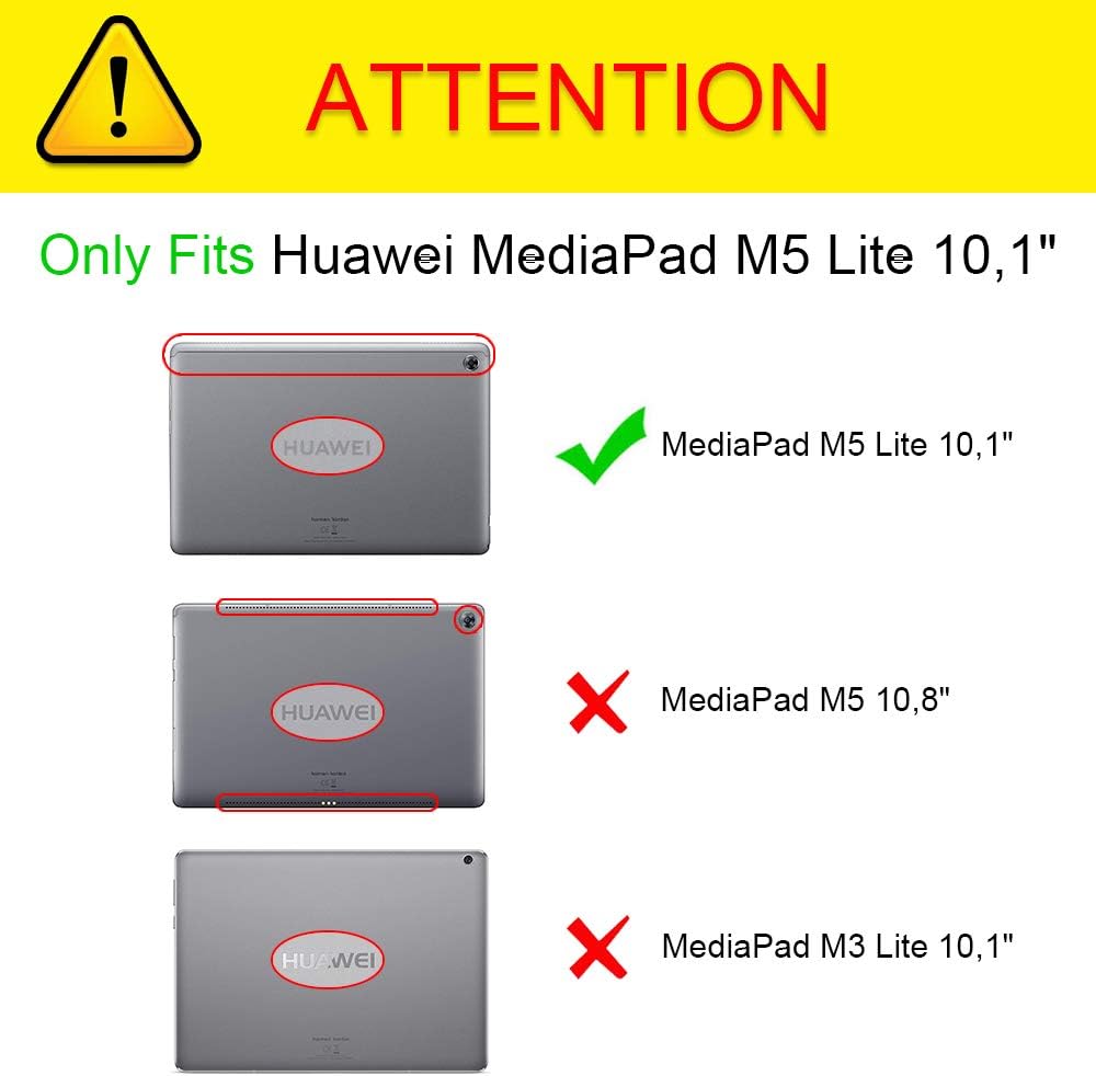 Fintie Tastatur Hülle für Huawei MediaPad M5 Lite 10.1 Zoll - Ultradünn leicht Schutzhülle Keyboard