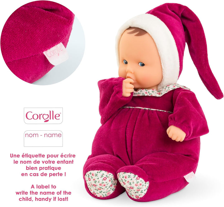 Corolle 9000020160 Mon Doudou Babipouce Röschen,extra weiche Weichkörperpuppe mit Vanilleduft, Namen