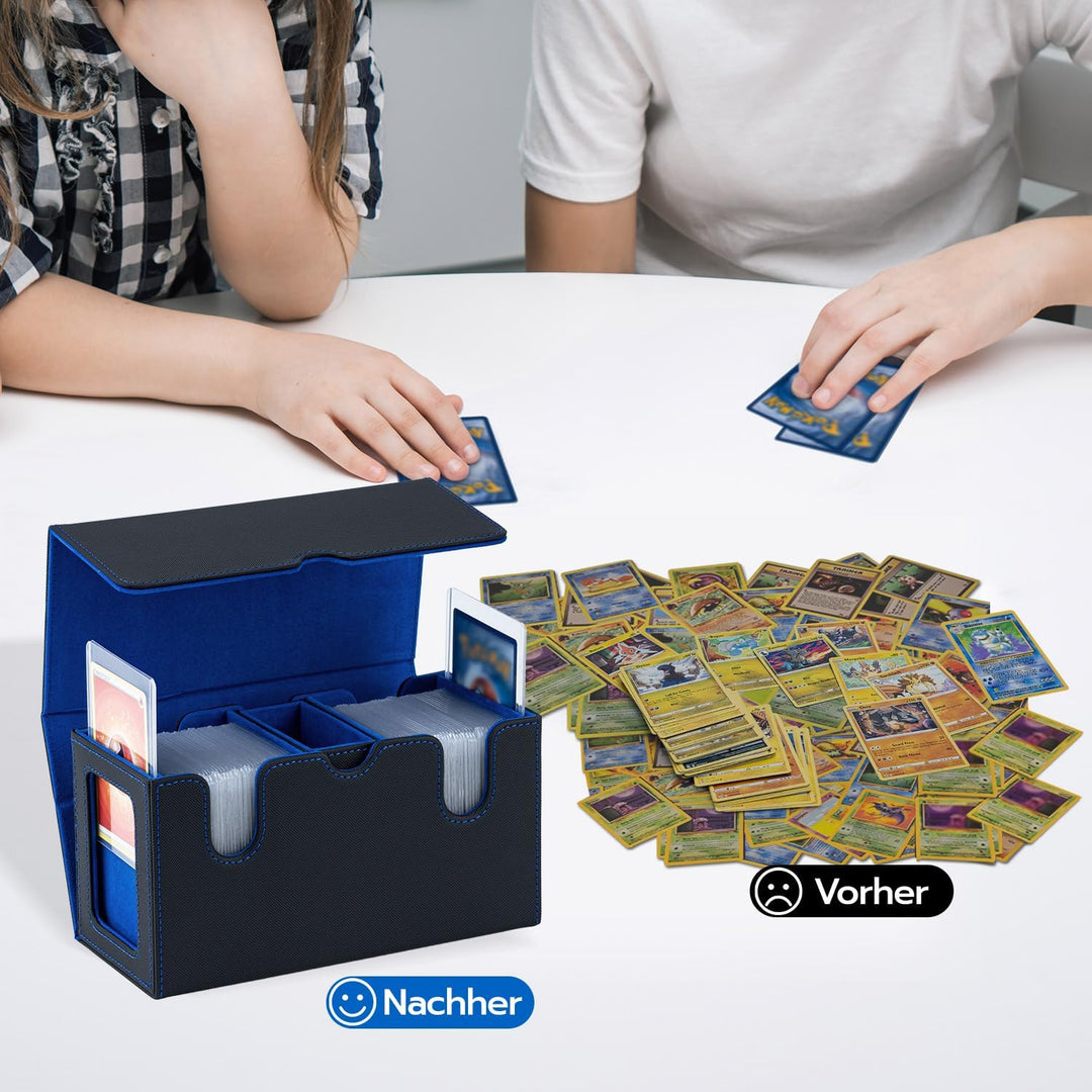 Doppelschicht Card Deck Box für MTG, 2 Commander Displays, passt für 200 Doppelt Eingehüllte Kartens