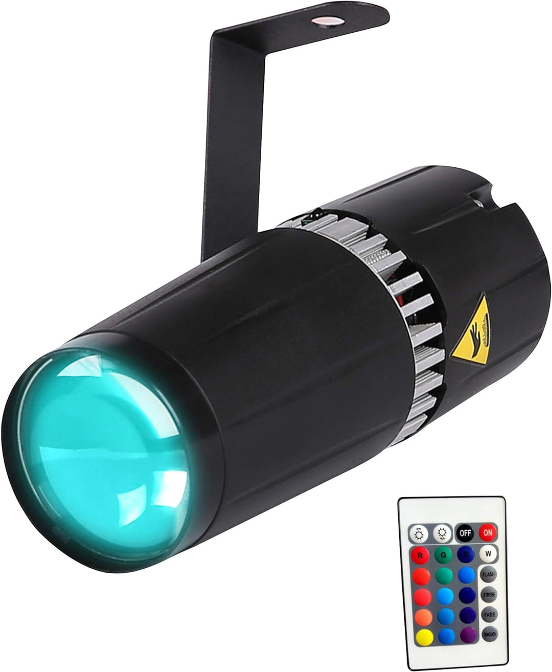 TOM, LED-Punktstrahler, Bühnenlicht mit Infrarot-Fernbedienung, 9 W, RGB 3-in-1, mit Gobo und Strahl