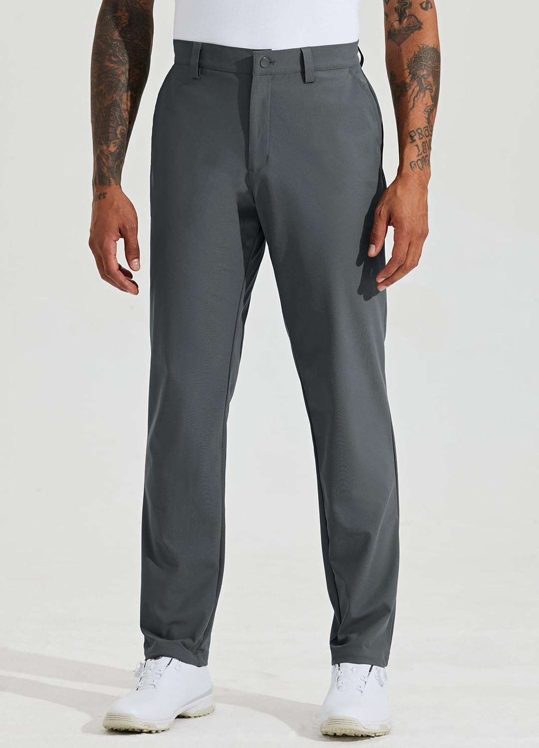 WILLIT Herren Golfhose Stretch Kleid Hose Slim Fit Schnelltrockner Casual Arbeitshose Stretchhose La