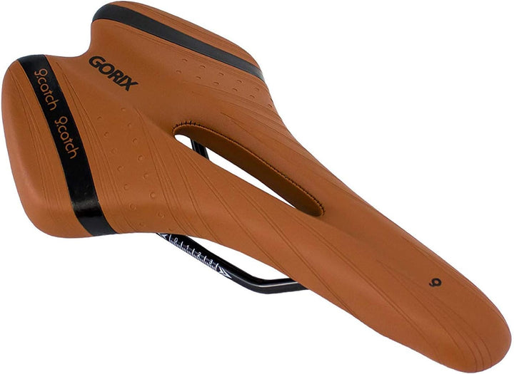 GORIX Bike Saddle Seat Comfortable Cushion with Rail Mountain Road Bicycle for Men and Women (A6-1)