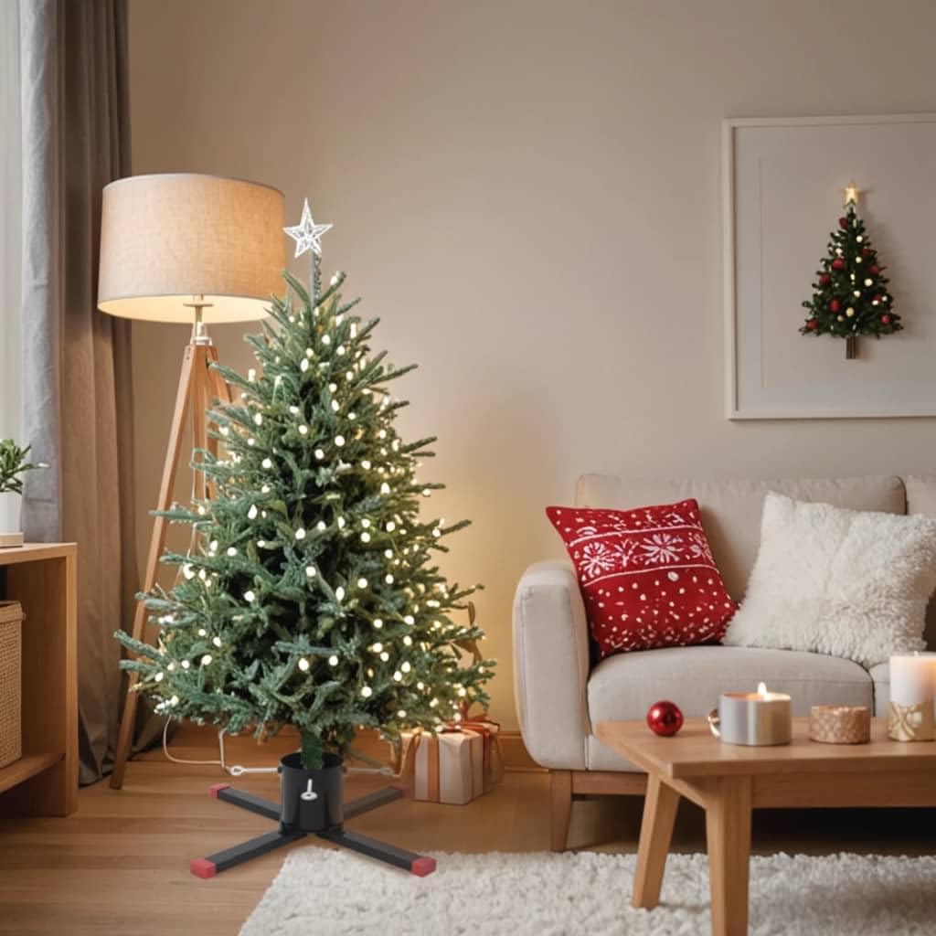 vidaXL Christbaumständer, Weihnachtsbaumständer mit Kreuzfuss, Tannenbaumständer mit Wasserbehälter,
