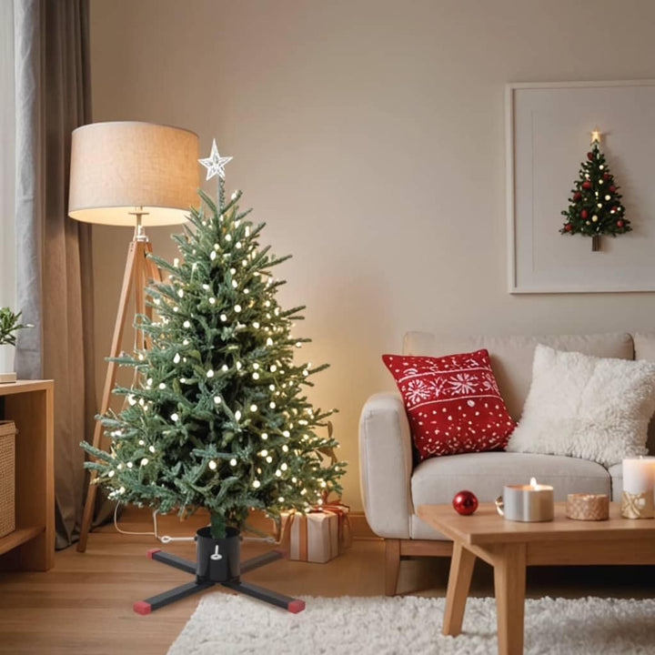 vidaXL Christbaumständer, Weihnachtsbaumständer mit Kreuzfuss, Tannenbaumständer mit Wasserbehälter,