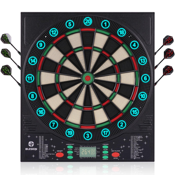 Blesion Dartscheibe Elektronisch 2024 Updated Elektronische Dartscheibe mit 6 Dartpfeile E Dartschei