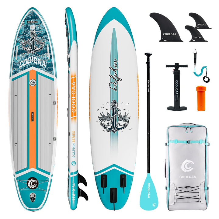 COOLCAA SUP Board, 355cm (Extra Gross) Stand Up Paddling Board, Aufblasbares Stand-Up Paddle Board m
