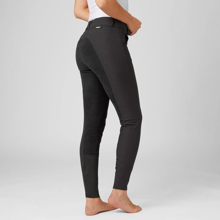 HORZE Damen Reithose Grand Prix, Turnierreithose mit Ledervollbesatz 34 Schwarz, 34 Schwarz