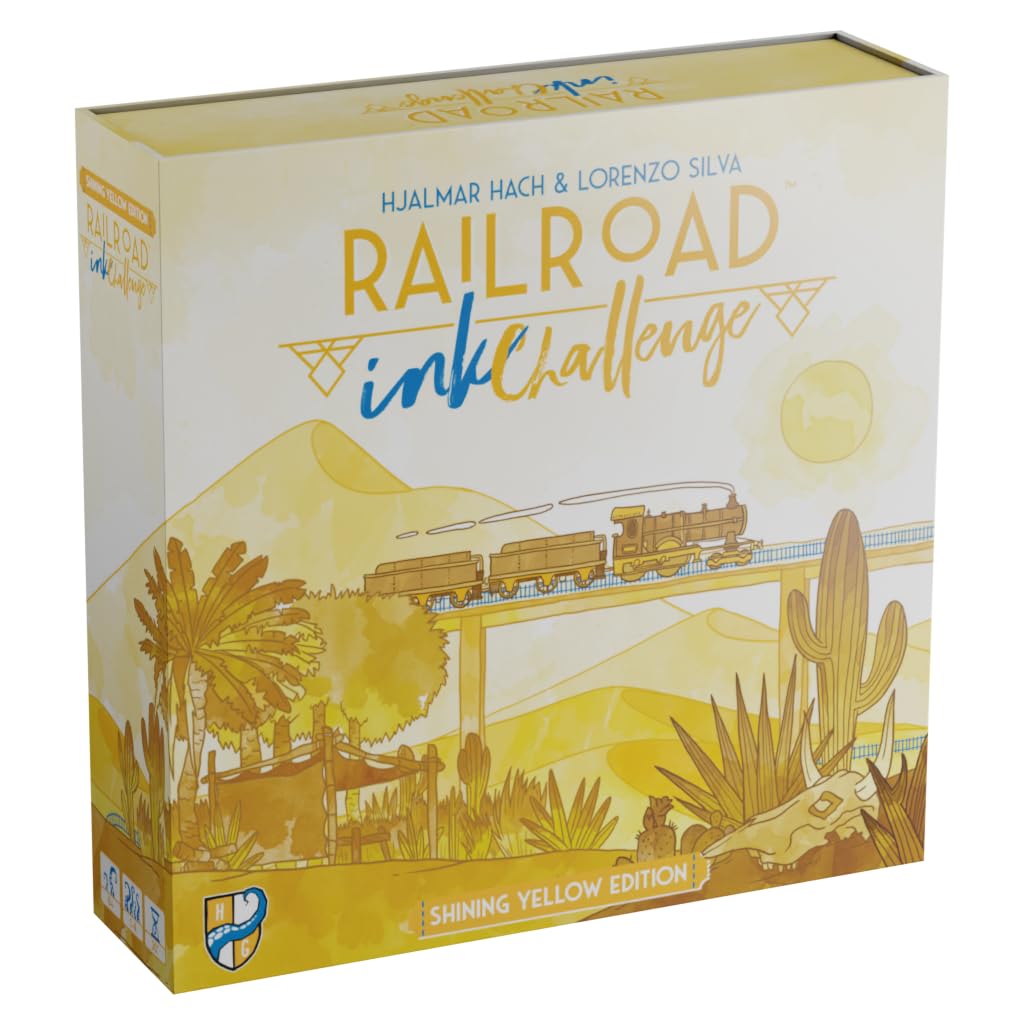 Asmodee, Railroad Ink Challenge-Shining Yellow Edition, Board Game, 1-4 Players, Ages 8+, 15-30 Minu
