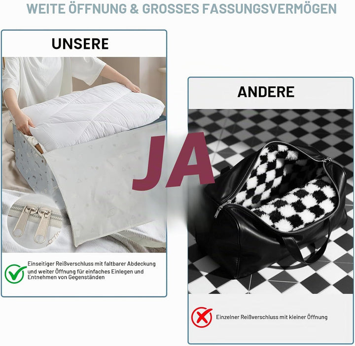 Romon Extra Grosse Aufbewahrungstasche, 2 Stück 105L Oxford Heavy-Duty Umzugstaschen mit Reissversch