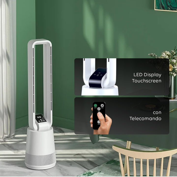Avilia - Leiser Turmventilator mit Fernbedienung und LED-Display, 3 Geschwindigkeiten, Timer und Osz
