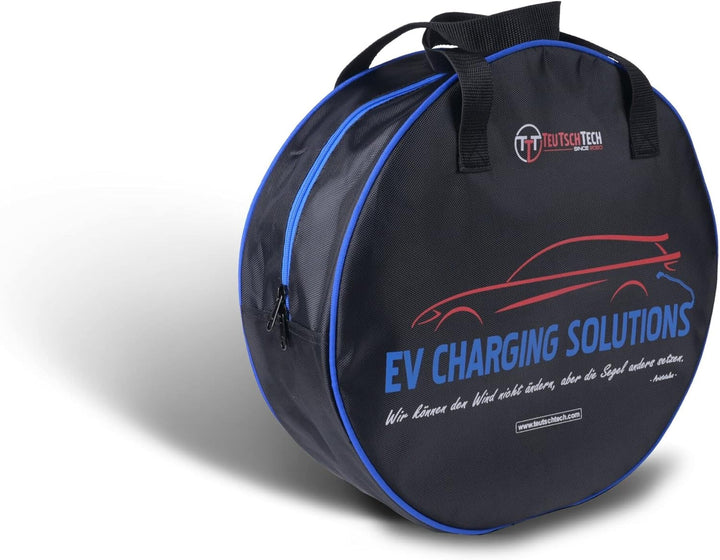 TEUTSCHTECH Typ 2 Ladekabel für Elektroauto | 10 m | Typ 2 auf Typ 2 | 11kW | 3x16A | 3-phasig | Mod