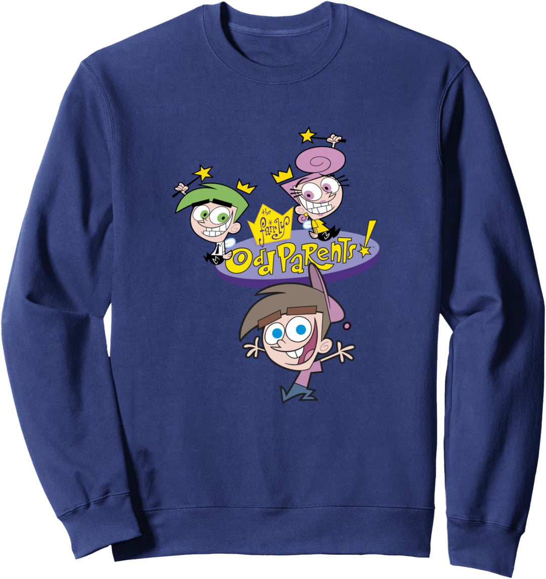 The Fairly OddParents Cosmo Wanda And Timmy Title Logo Sweatshirt