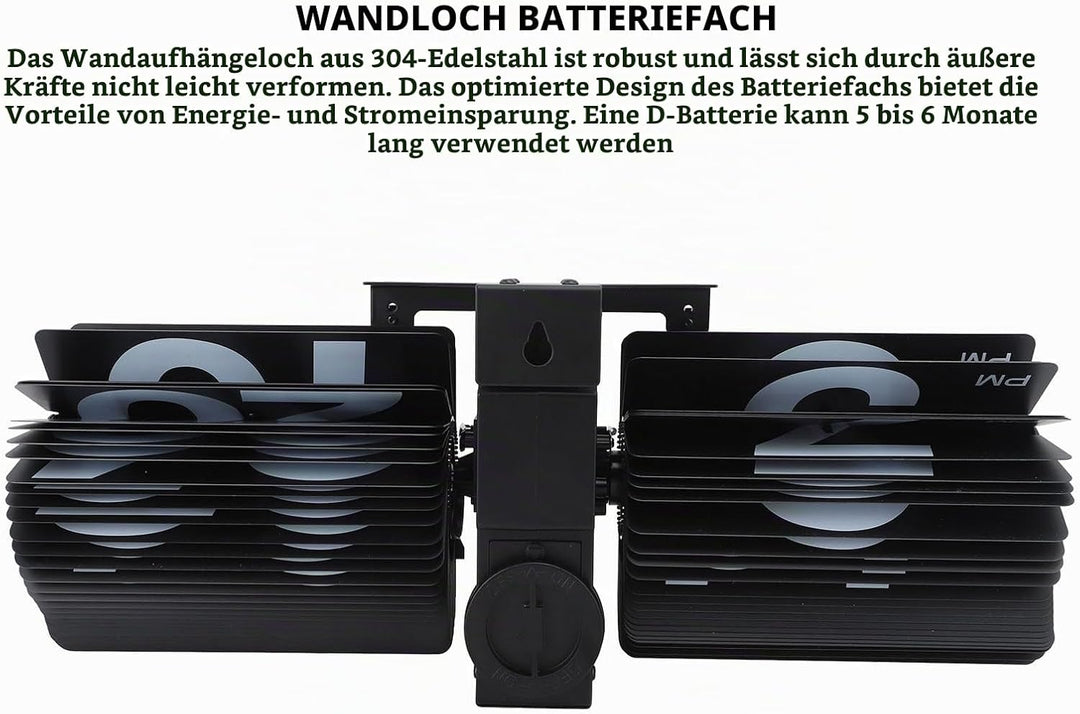 Tonysa Flip Clock Digital, Flip-Schreibtisch-Regaluhr Im Retro-Stil, Mechanische Digitalanzeige, Bat
