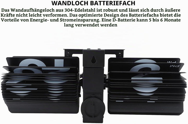 Tonysa Flip Clock Digital, Flip-Schreibtisch-Regaluhr Im Retro-Stil, Mechanische Digitalanzeige, Bat