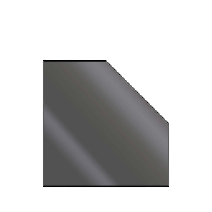 Bodenplatte Fünfeck - 1100 x 1100 mm - Farbe: gussgrau | Funkenschutzplatte aus Metall