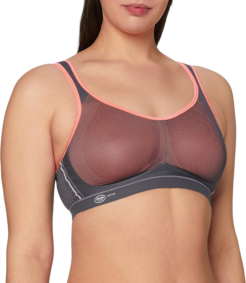 Anita Active Damen Sport-BH Sport-BH,, per pack Mehrfarbig (coralle/anthrazit 595), 85D(Herstellergr