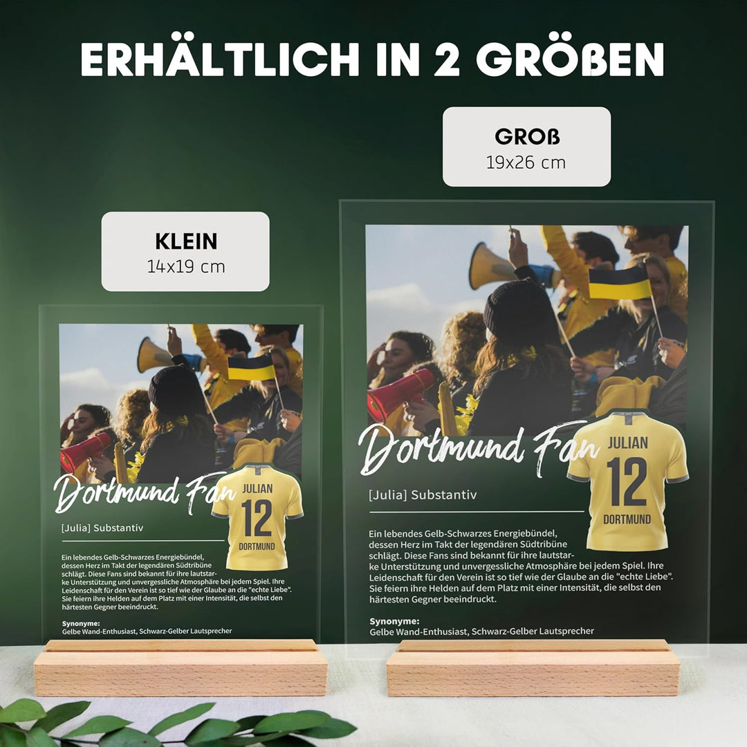 Dortmund Geschenk personalisiert - Acryl Geschenk - Definition: Dortmund Fan - Dortmund Fanartikel,