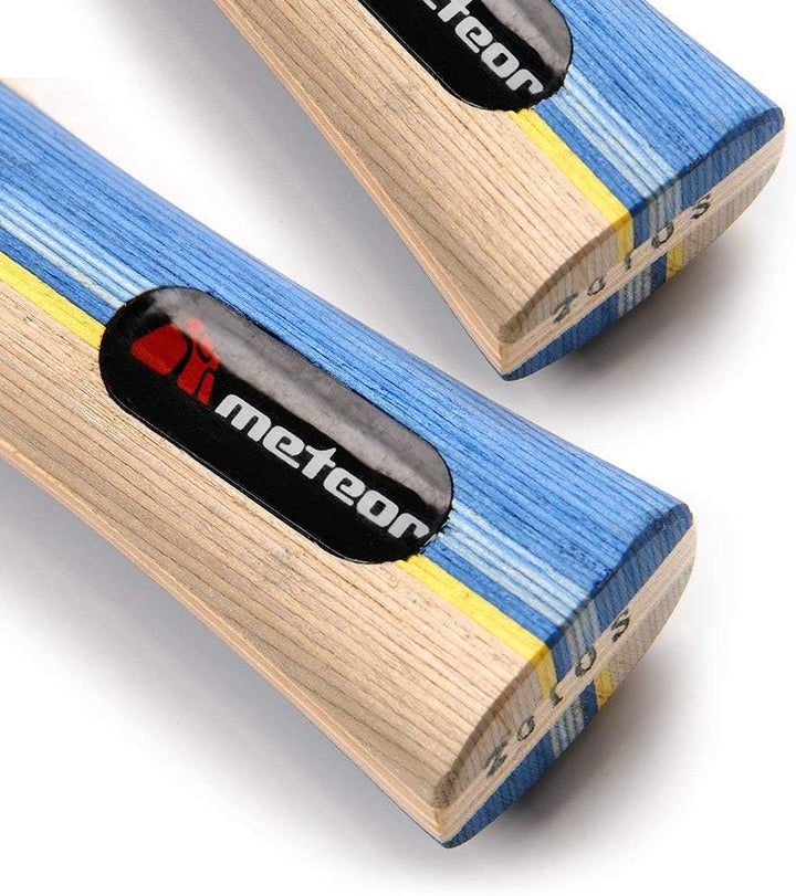meteor Tischtennis-Set Zwei Schläger und DREI Bälle Allround-Profi Amateur-Mittel- und Fortgeschritt