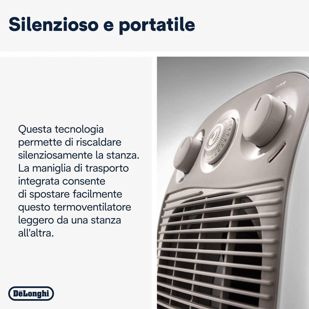 De'Longhi hfs50d22 Heizlüfter Vertical Edge, Weiss/Beige, Weiss/Beige