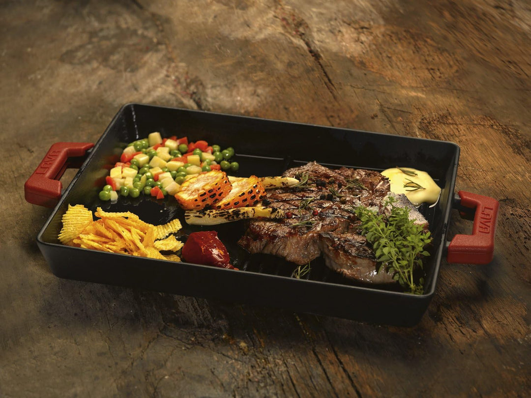TAFELGRILLPAN M/2 GREPEN 320X260 MM LVECOGT2632T3 MATT BLACK  Rechteckige Grillpfanne, Rechteckige G