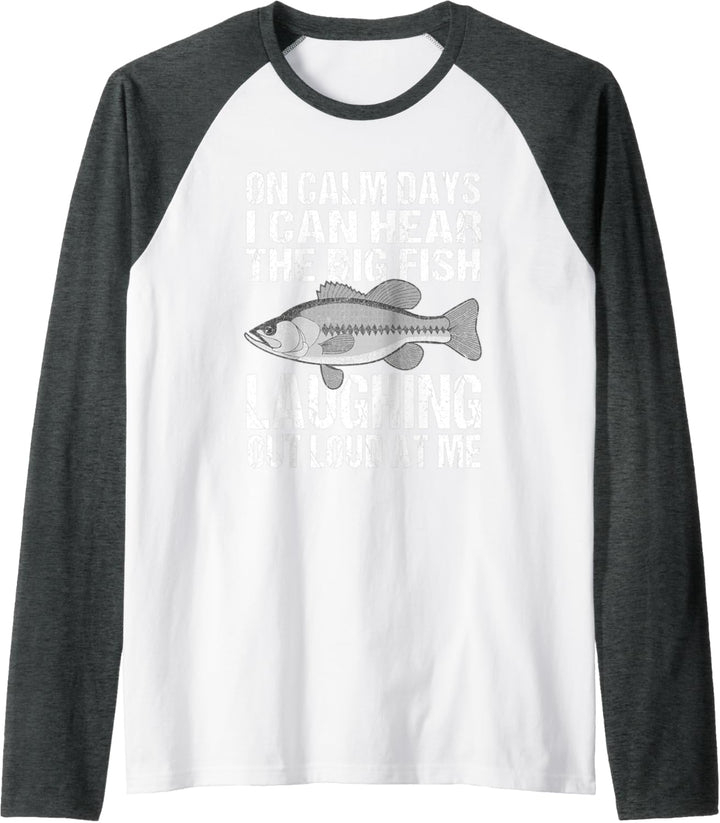 Fish Laughing At Me Funny Fishing Raglan