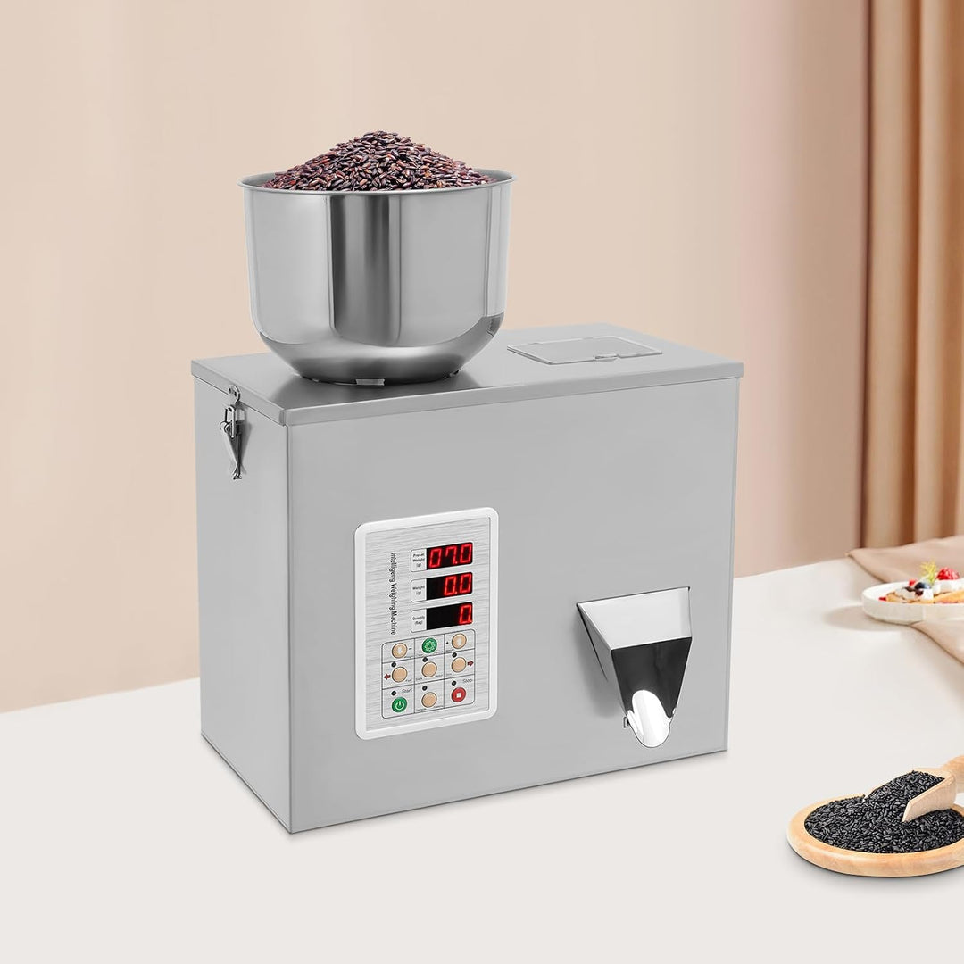 Abfüllmaschine, Verpackungsmaschine, Dosieranlage, 1-50g &amp; 2-5s/Beutel &amp; LCD Display, Edelstahl, für