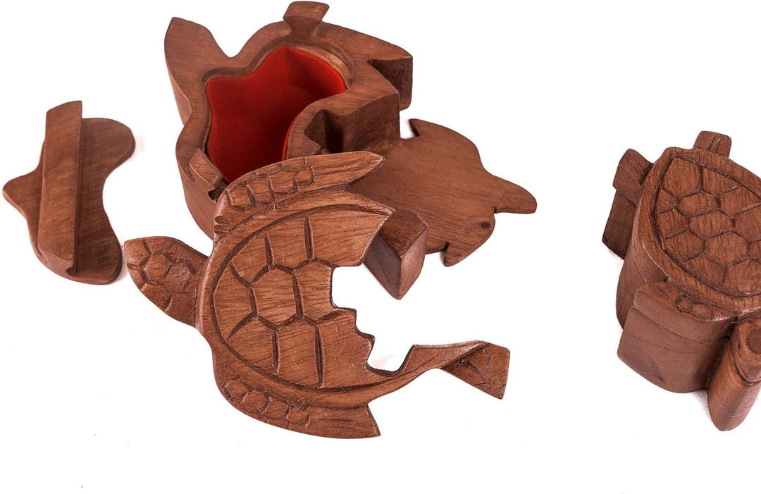 Windalf Glücks Schildkröten Schmuckdose NAMY 14.5 cm Bohemia Geschenkdose Vintage Schildkröten Handa