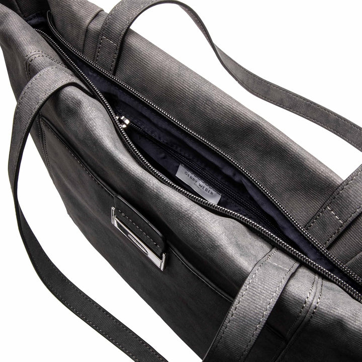 Gerry Weber be different Shopper, grosse Damen Tasche für die Stadt, geräumiger Shopper in Grau