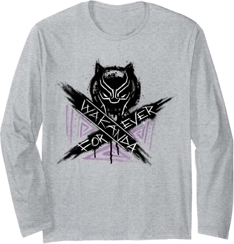 Marvel Black Panther Wakanda Forever Painted Langarmshirt