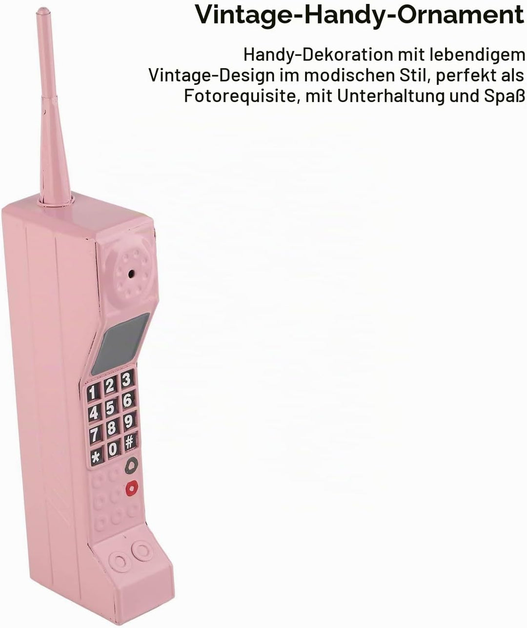 Fockety Retro-Handy, 80er 90er Altmodisches Tragbares Backstein-Ornament, Simulation, Fotografische
