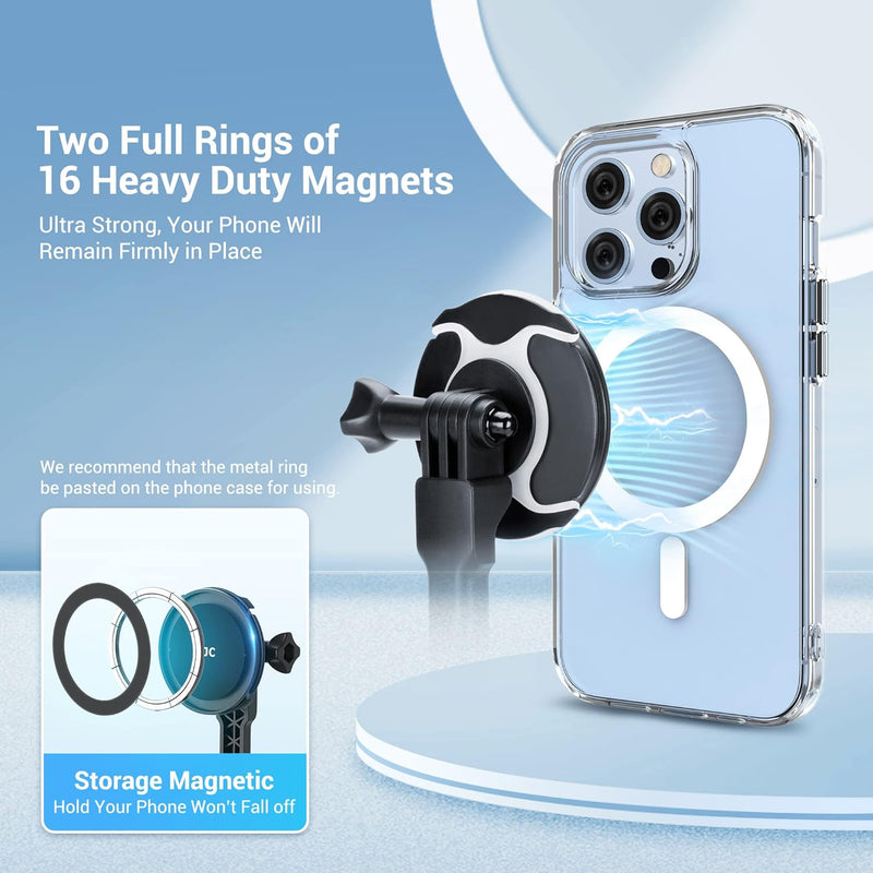 JJC Magnetischer Handy Halterung Filmen Ständer Schreibtisch für iPhone 14/13/12/Mag-Safe Hülle – Ha