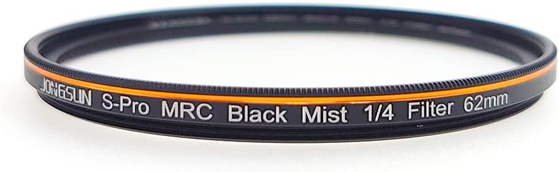 JONGSUN S-Pro MRC Black Mist 1/4 Filter 62mm, Schwarzer Soft Pastell Traum Film Spezialeffekte Filte