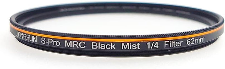 JONGSUN S-Pro MRC Black Mist 1/4 Filter 62mm, Schwarzer Soft Pastell Traum Film Spezialeffekte Filte
