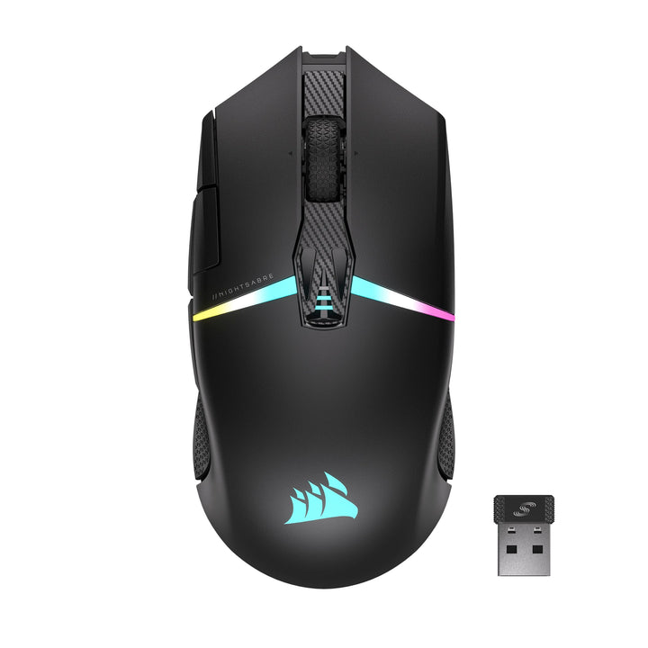 Corsair NIGHTSABRE RGB Wireless Gaming-Maus Für FPS, MOBA - 26.000 DPI - 11 Programmierbare Tasten -