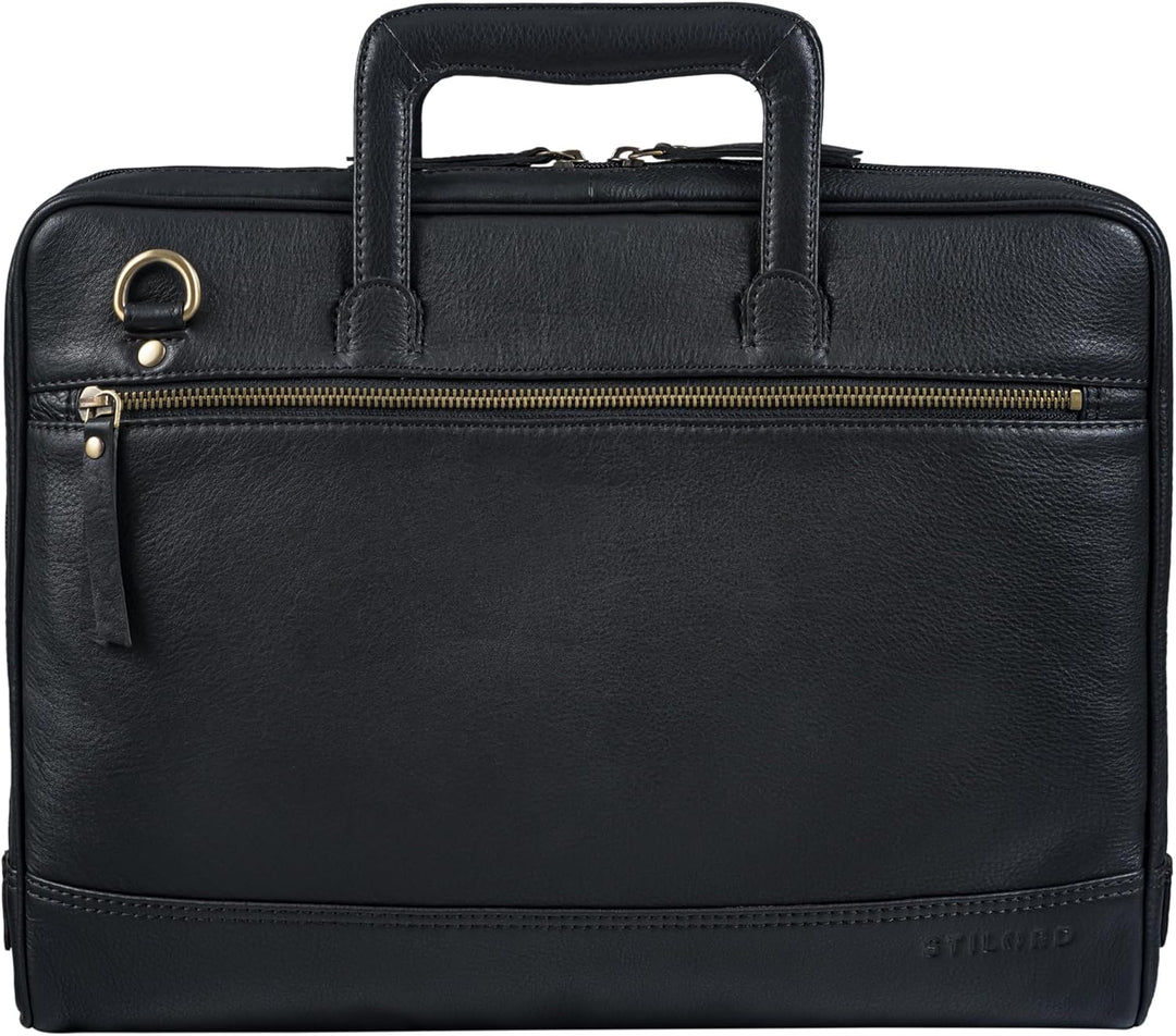 STILORD "Pierce Laptoptasche mit Griff Leder Aktentasche 15 Zoll Vintage Dokumententasche A4 Busines