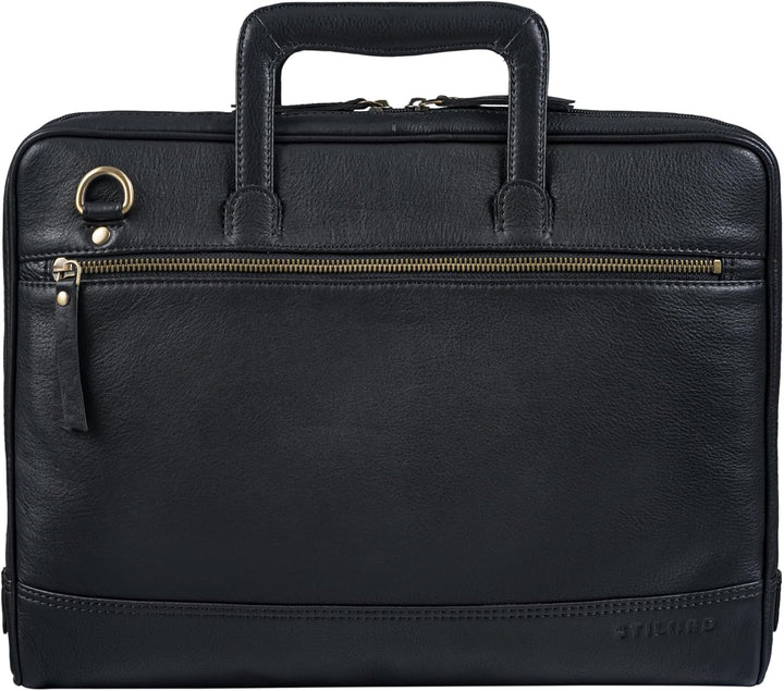 STILORD "Pierce Laptoptasche mit Griff Leder Aktentasche 15 Zoll Vintage Dokumententasche A4 Busines