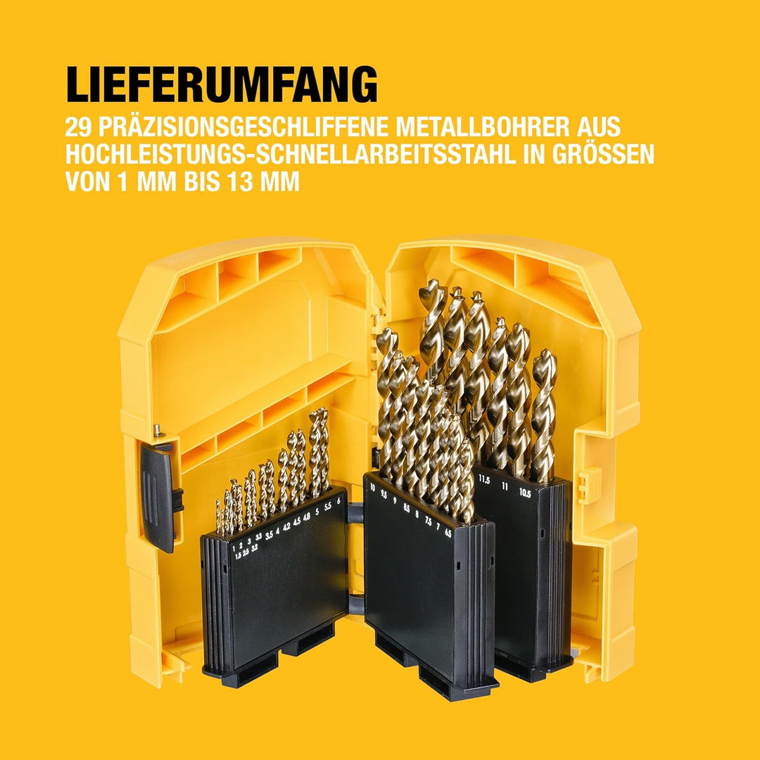 DeWalt 29-tlg. Indexkassette (mit 29 Extreme Dewalt zwei HSS-G Metallbohrern), DT7926 Single, Single