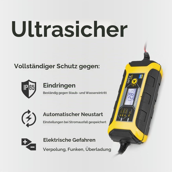 GYS Ladegeräte Mikroprozessor gesteuertes, automatisches Ladegerät Batterieladegeräte für Fahrzeuge