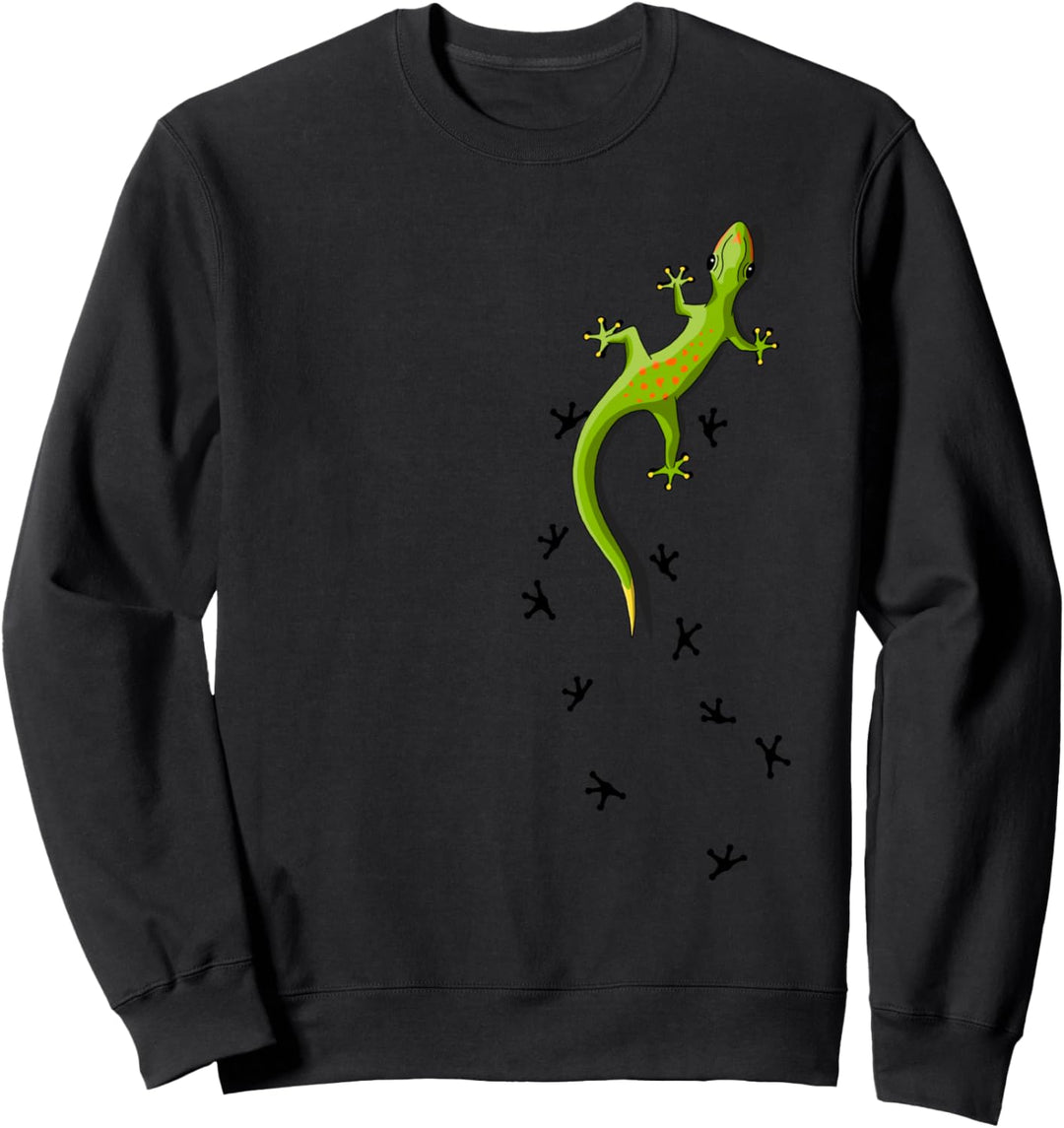 Für Echsen & Reptilien Fans Kletternder Salamander Gecko Sweatshirt