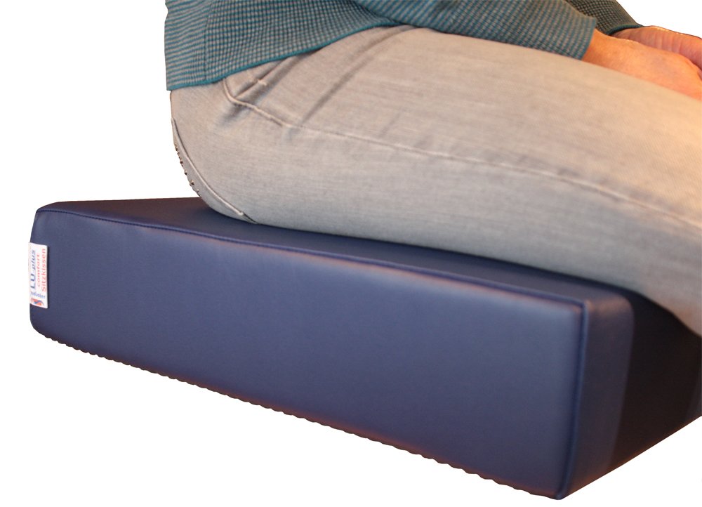 LUplus Orthopädische Sitzerhöhung 40x40x Höhe 10 cm Skai, DKL-blau