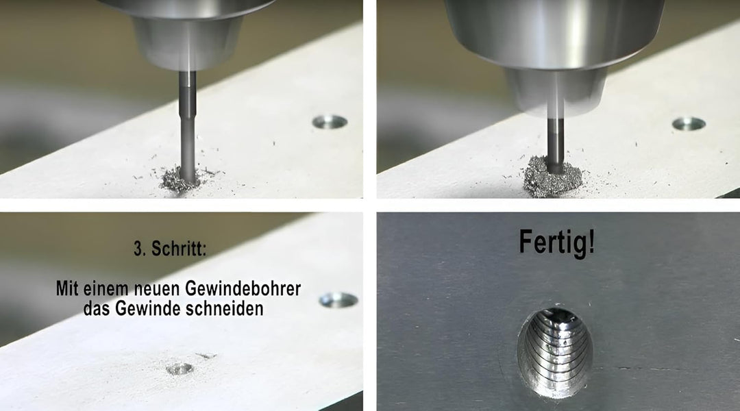 VHM Gewindebohrerausbohrer M3-M12 Ausbohren von gebrochenen HSS/E Gewindebohrer, Grösse: M4, M4