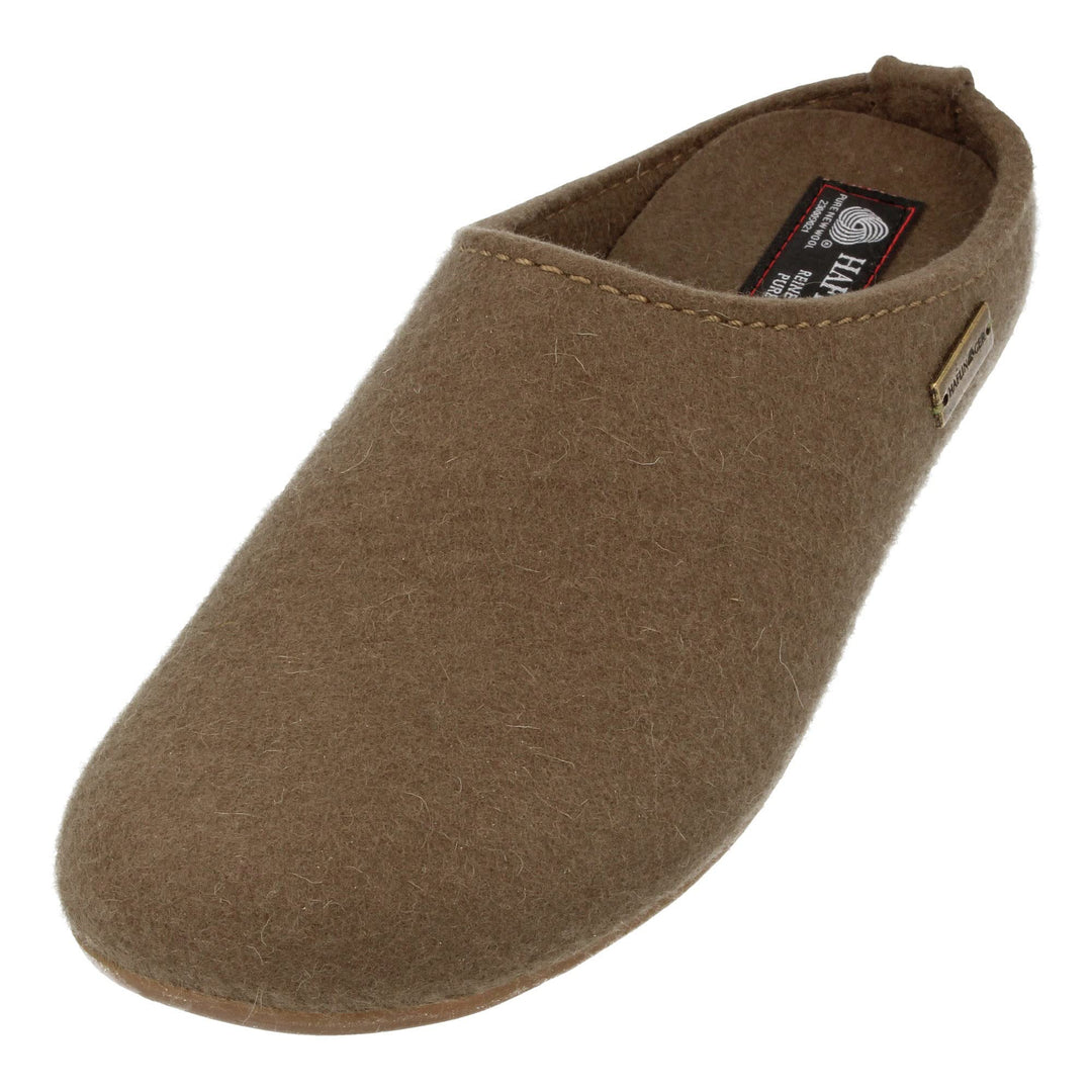HAFLINGER Everest Fundus Filzpantoffeln im schlichten Design 36 EU Erde, 36 EU Erde