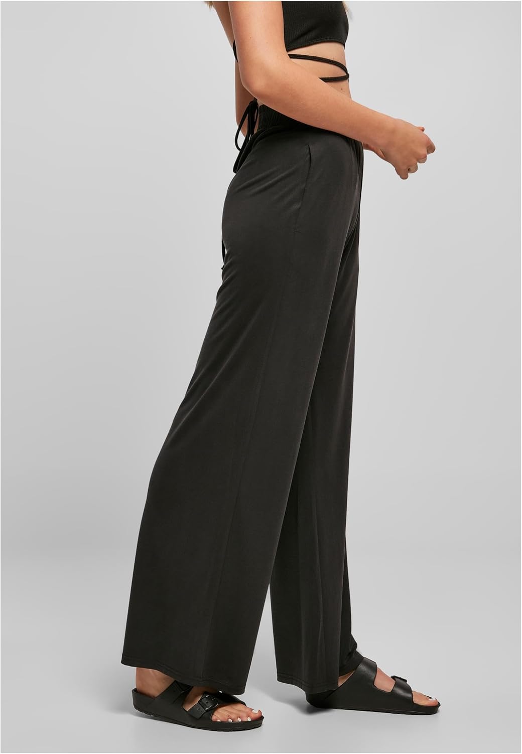 Urban Classics Damen Hose Ladies Modal Wide Leg Pants mit weitem Bein, Stoffhose für Frauen in 2 Far