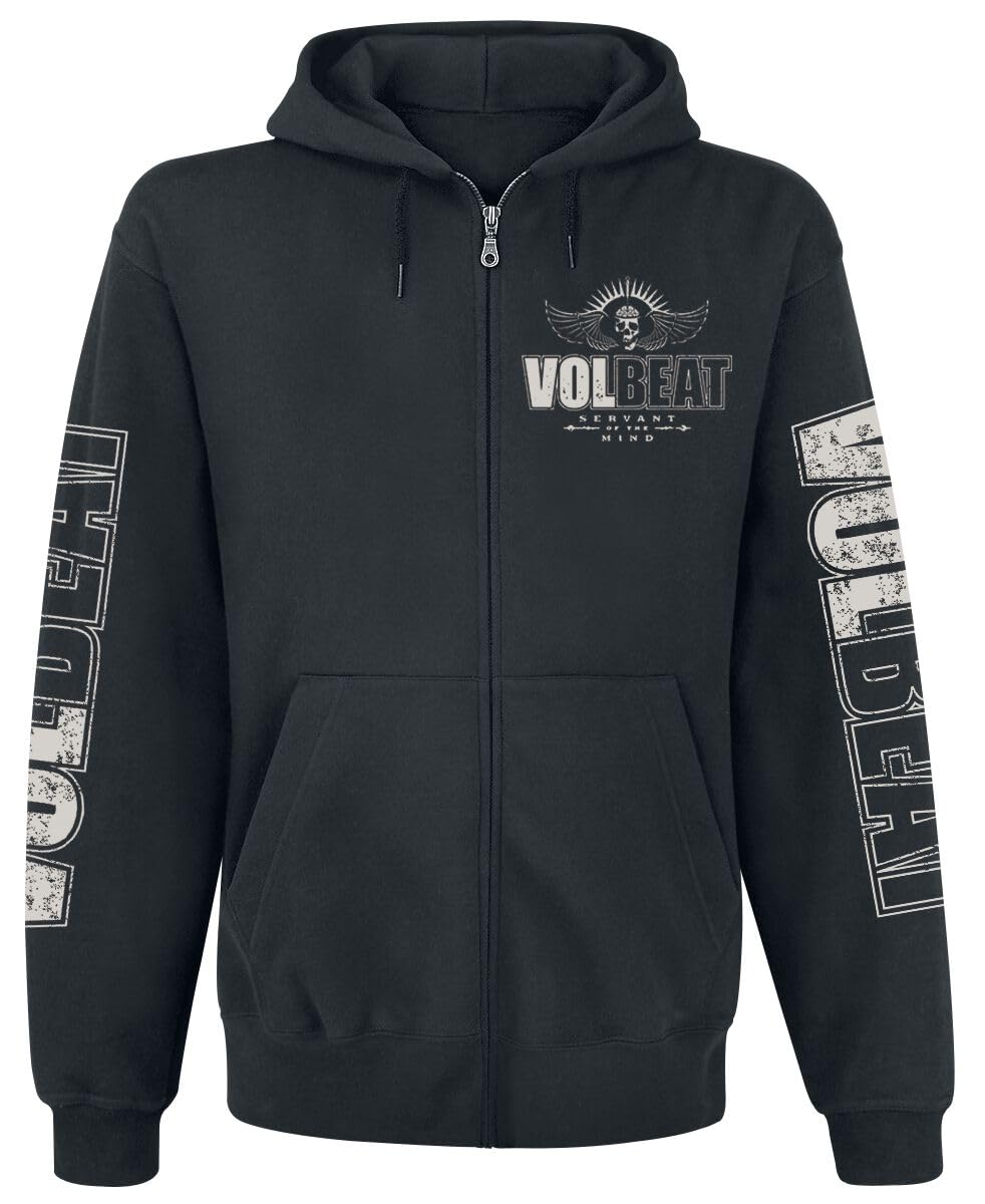 Volbeat Servant of The Mind Männer Kapuzenjacke schwarz Band-Merch, Bands, Nachhaltigkeit M Schwarz,