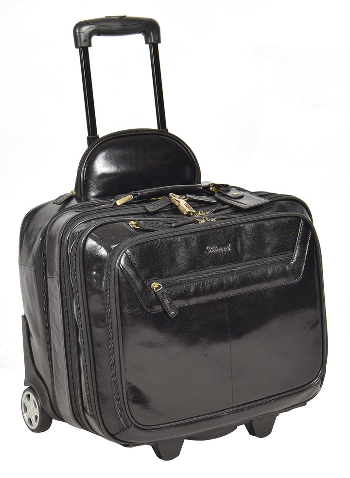A1 FASHION GOODS , Herren Damen Unisex Pilotenkoffer Schwarz schwarz