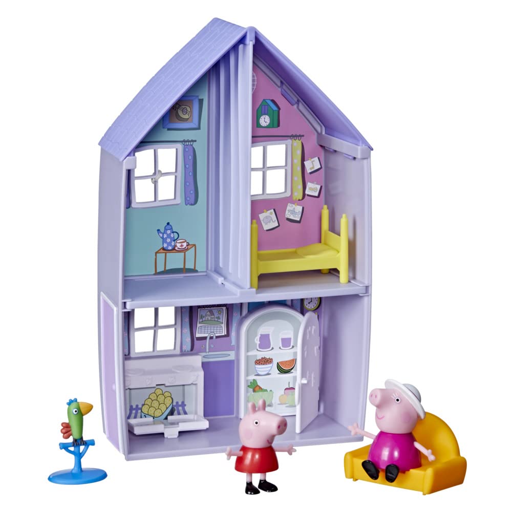 Peppa Pig Haus von Oma und Opa Wutz, Spielset mit 2 Figuren und 3 tollen Accessoires, für Kinder ab