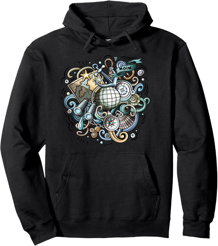 Moin Hamburg Norddeutschland Schleswig-Holstein Platt Pullover Hoodie
